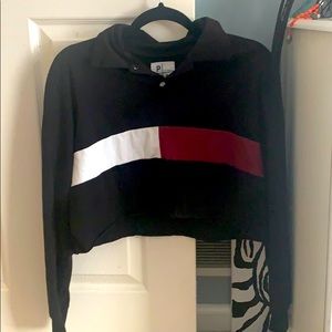 cropped long sleeve shirt